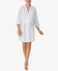 Ellen Tracy Women's 3/4 Kimono Sleeve Short Robe