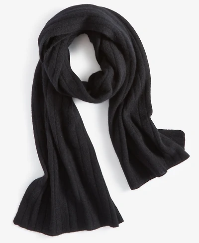 Charter Club Ribbed 100% Cashmere Scarf, Created for Macy's