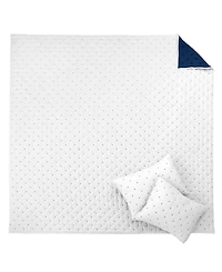 Levtex Embroidered Swiss Dot Stitching 3-Pc. Quilt Set, Full/Queen