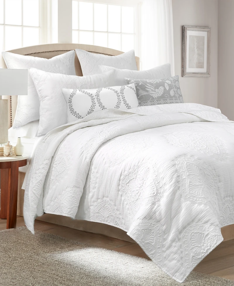 Levtex Muslin Stitch 2-Pc. Sham Set, European