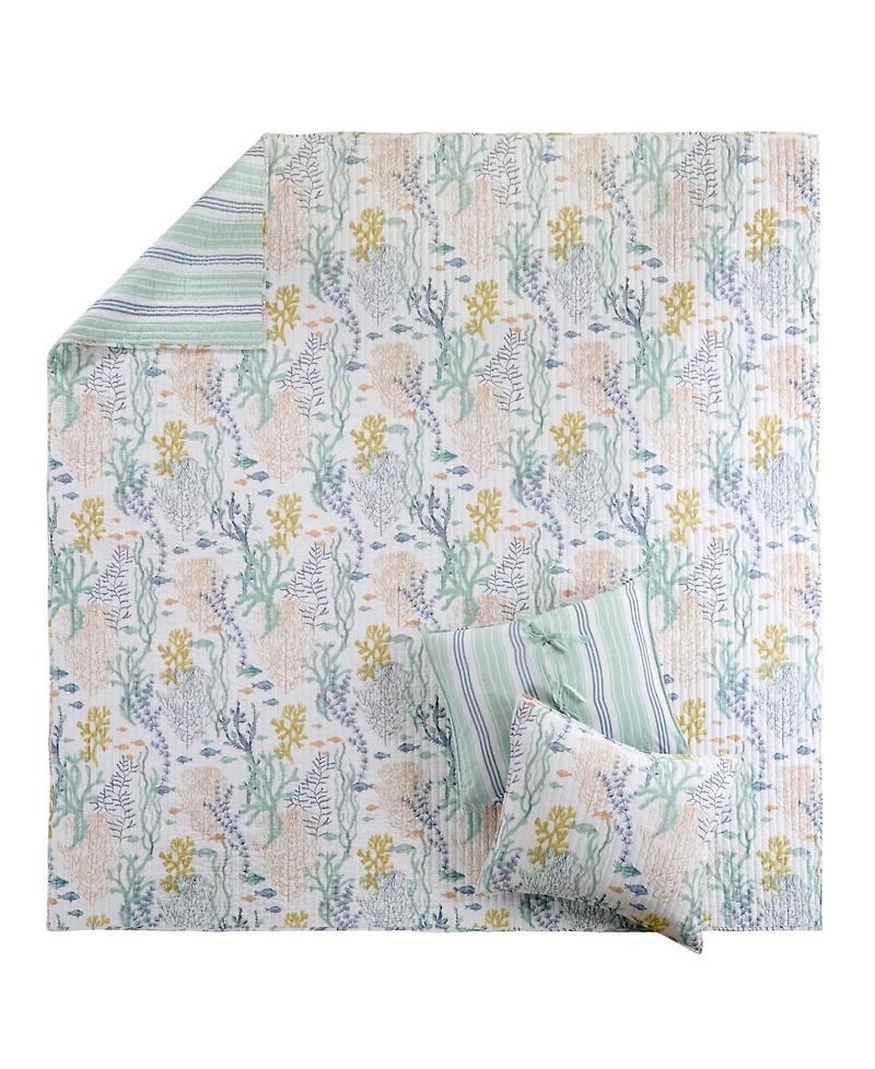 Levtex Ocean Meadow Reversible -Pc. Quilt Set