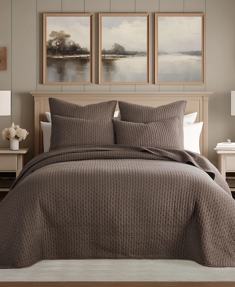 Levtex Cross Stitch Reversible 3-Pc. Bedspread Set, King/California King