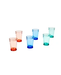 Tritan Scallop Tumbler Drinkware Set, Variety Pack 20.6 oz., Set of 6