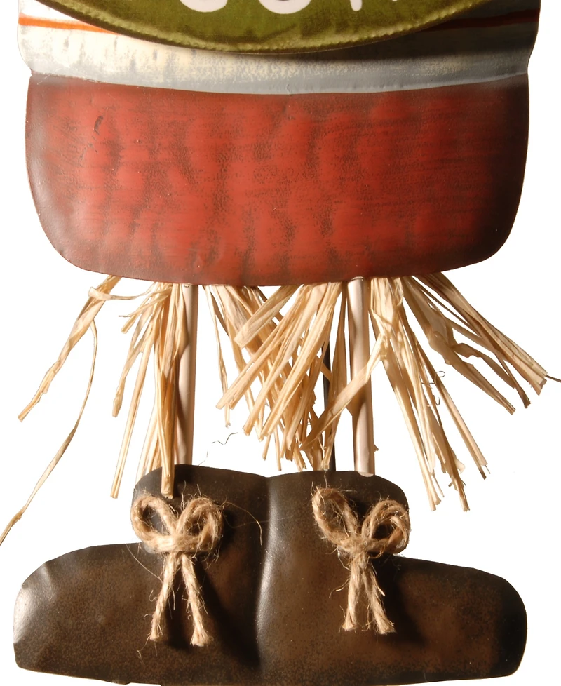 National Tree Company 27" Metal Scarecrow Standing Fall Decoration, Pack of 2, Autumn Collection