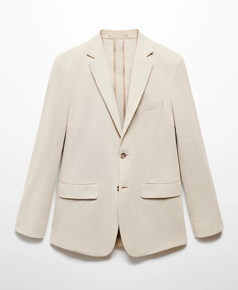 Mango Men's Structured Slim Fit Cotton Blazer
