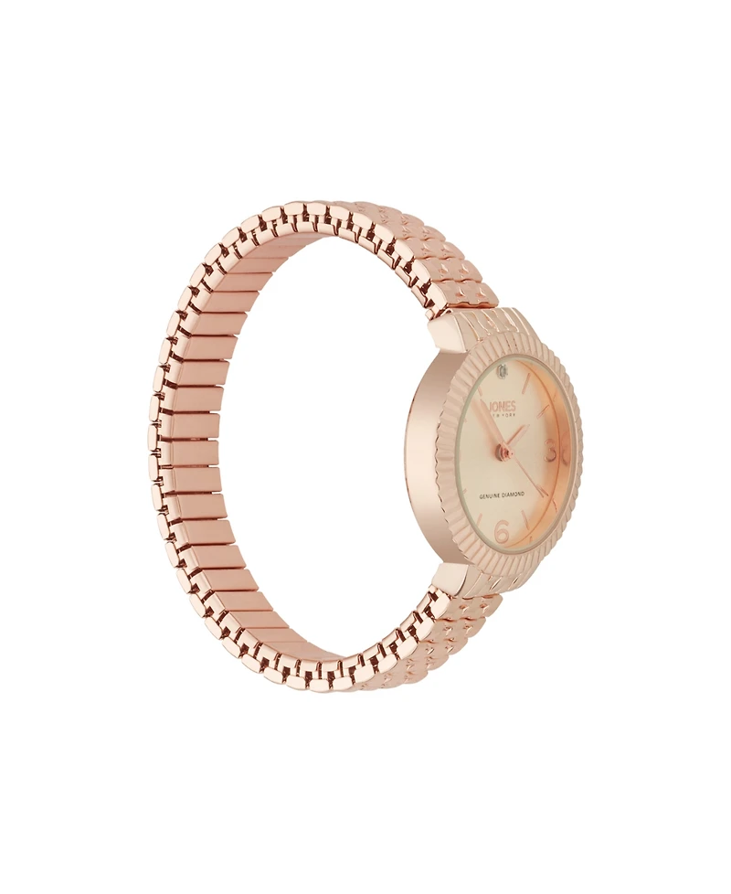 Jones New York Women's Shiny Rose Gold-Tone Metal Bracelet Watch 31mm