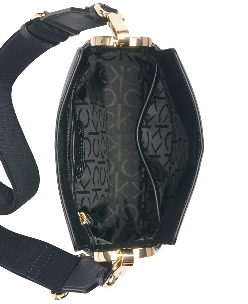 Calvin Klein Fay Signature Adjustable Crossbody with Magnetic Top Closure