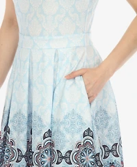 Women's Fit and Flare Knee Length Dress