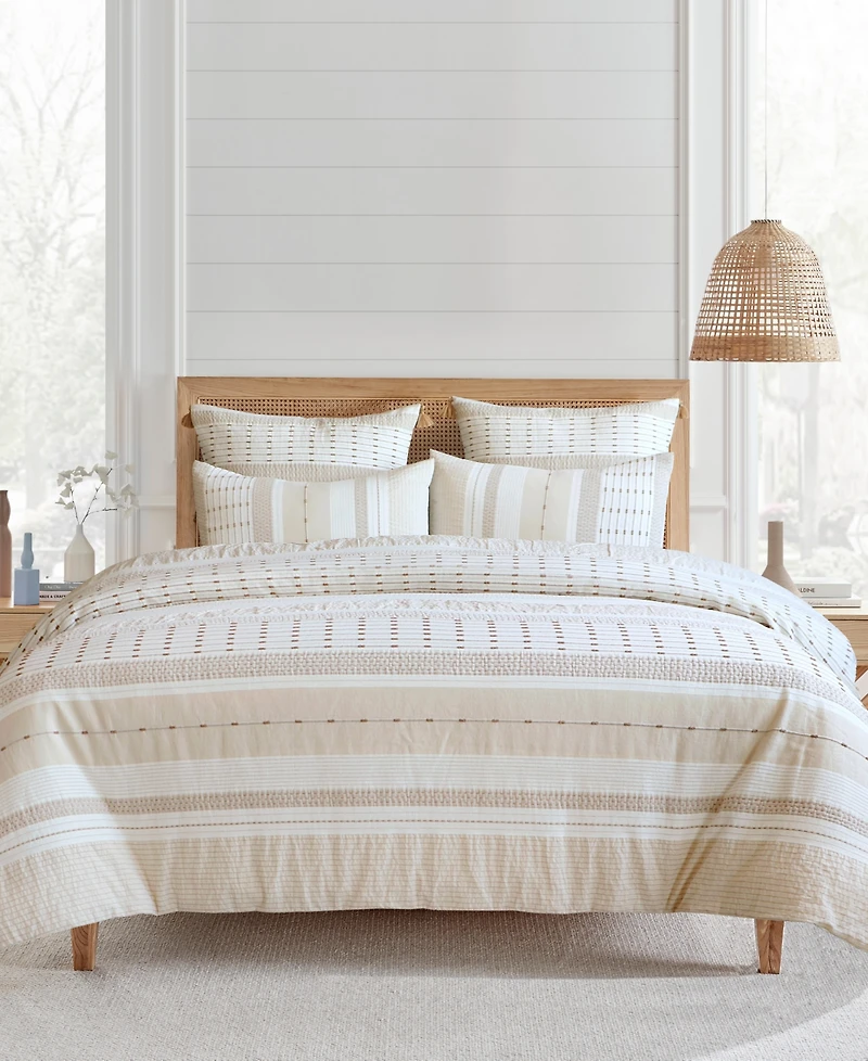 Levtex Pickford Dotted Stripe 3-Pc. Duvet Cover Set, King/California King