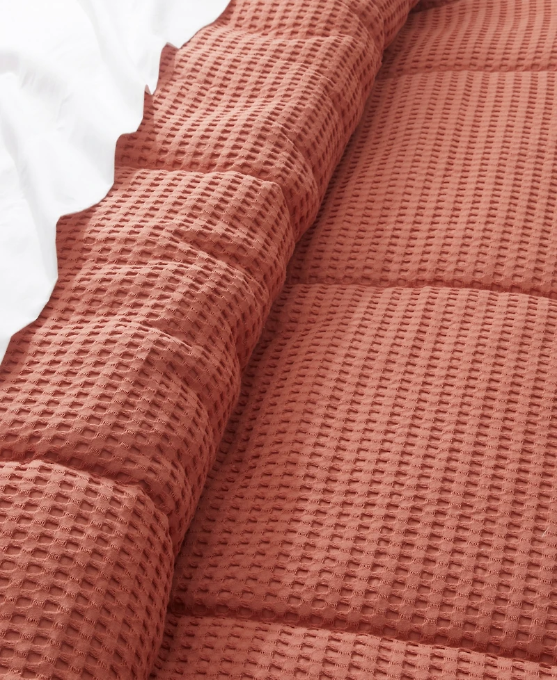 Levtex Mills Waffle Textured 3-Pc. Duvet Cover Set