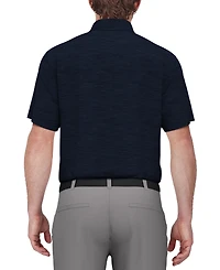 Pga Tour Men's Short Sleeve Airflux Heather Golf Polo Shirt