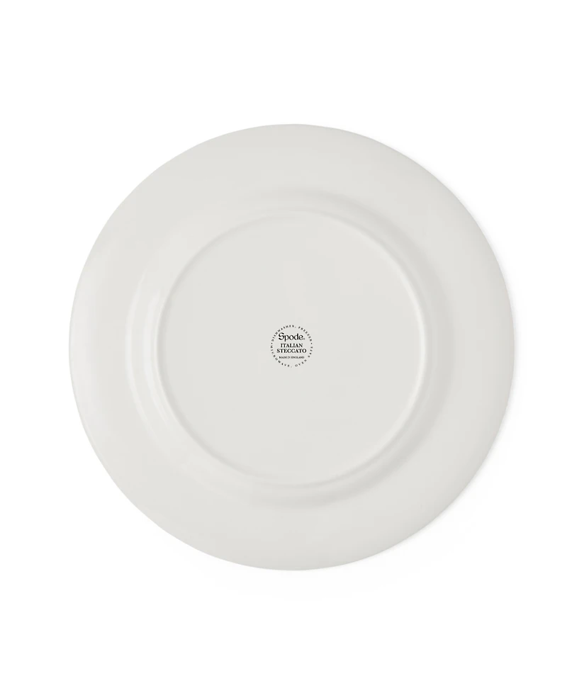 Spode Blue Italian Steccato Dinner Plates, Set of 4