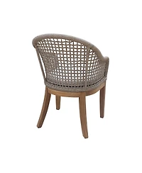 International Concepts Set of Two Outdoor Teak Patio Dining Chair with Cushions