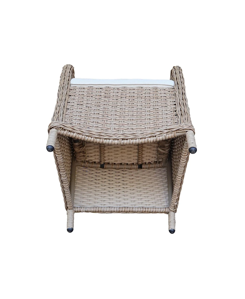 International Concepts Outdoor Wicker Patio Dining Chair with Cushion