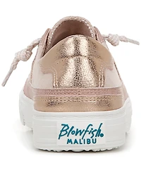 Blowfish Malibu Women's Alex Lace Up Sneakers - Rose Gold Fabric/Faux Leather