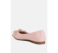 moi metallic embellished flat ballerinas
