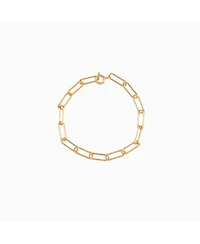 Bearfruit Jewelry Sterling Silver 18k Gold Plated Amelia Chain Statement Bracelet