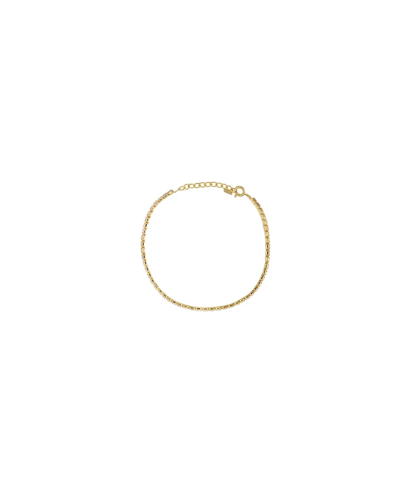 Sterling Silver 18k Gold Plated Cherie Tennis Bracelet