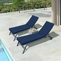 Simplie Fun 2 Pcs Set Outdoor Lounge Chair Cushion Replacement Patio Furniture Seat Cushion