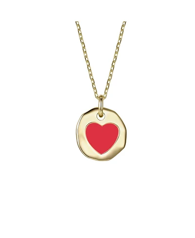 GiGiGirl Children's with Colored Heart Enamel Medallion Pendant Necklace
