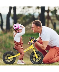 Sugift Kids No Pedal Balance Bike with Adjustable Handlebar and Seat - Yellow