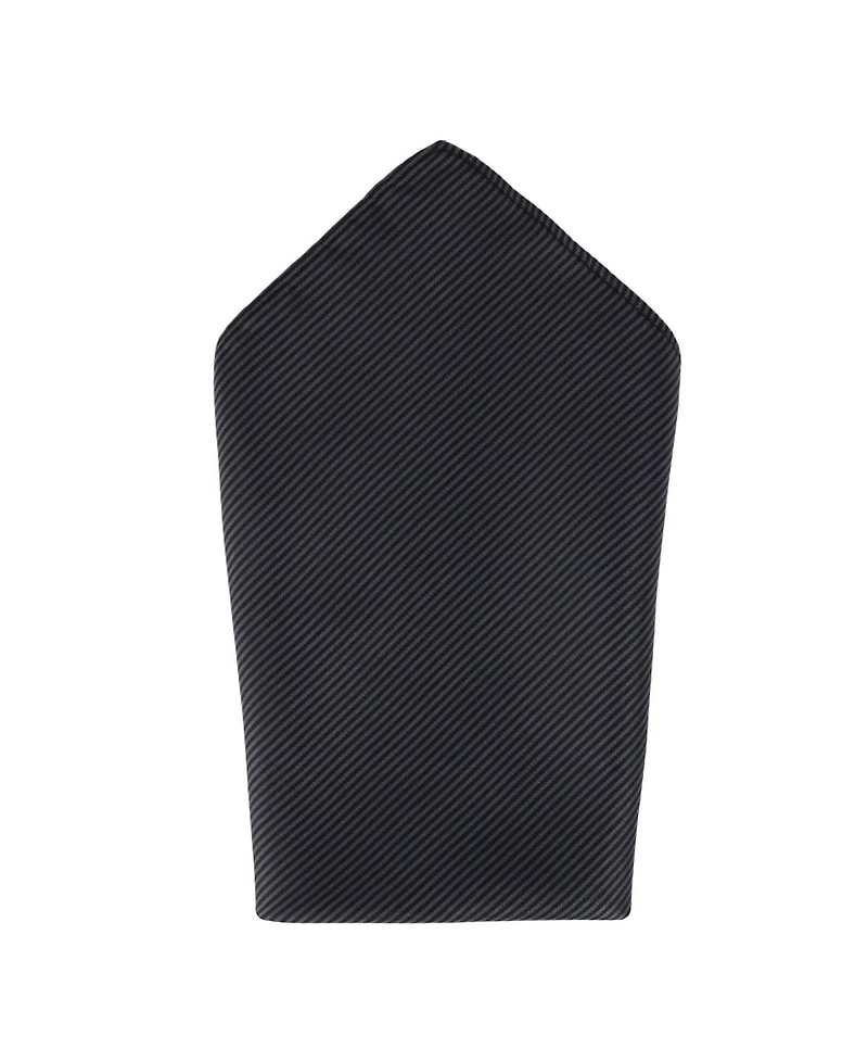 Trafalgar Men's Leyton Diagonal Lined Tone on Tone Silk 12 x 12 Pocket Square