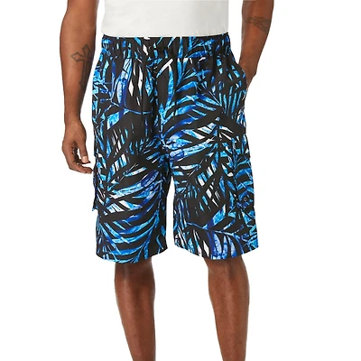 KingSize Big & Tall 8" Printed Cargo Swim Trunks