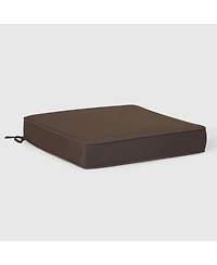 WestinTrends Outdoor Patio Furniture Seat Chair Square Cushions with Piping. Set of 2, 20" x 19"