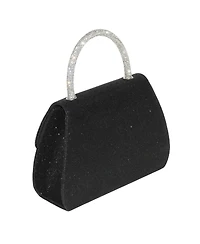 Ladies' Evening Bag with Glitter Handle and Bow