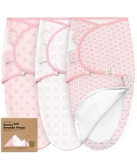 KeaBabies 3pk Soothe Zippy Baby Swaddles 0-6 Months, Newborn Sleep Sacks, Zipper Swaddle, Wearable Swaddle Blanket