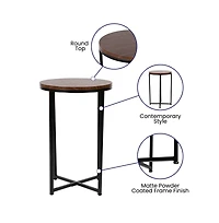 Fairdale End Table With Round Cross Brace Frame