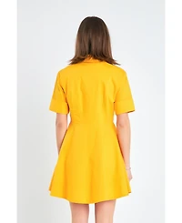 English Factory Women's Cotton Shirt Mini Dress