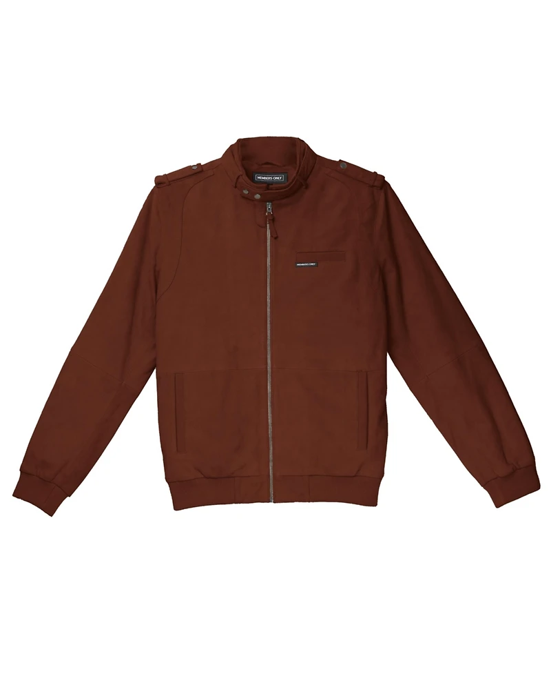 Members Only Men's Soft Suede Leather Iconic Jacket