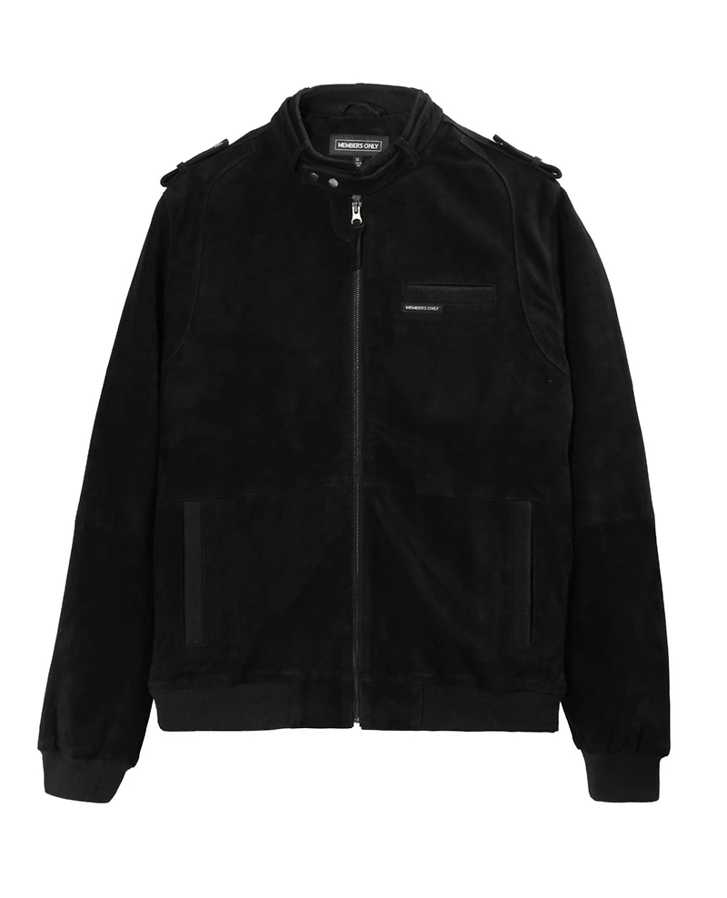 Members Only Men's Soft Suede Leather Iconic Jacket