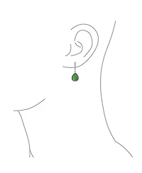 Bling Jewelry Boho Western Style Milgrain Setting Natural Lapis Turquoise Jade Onyx Quartz Pear Shaped Teardrop Dangle Drop Earrings Oxidized .925 Ste