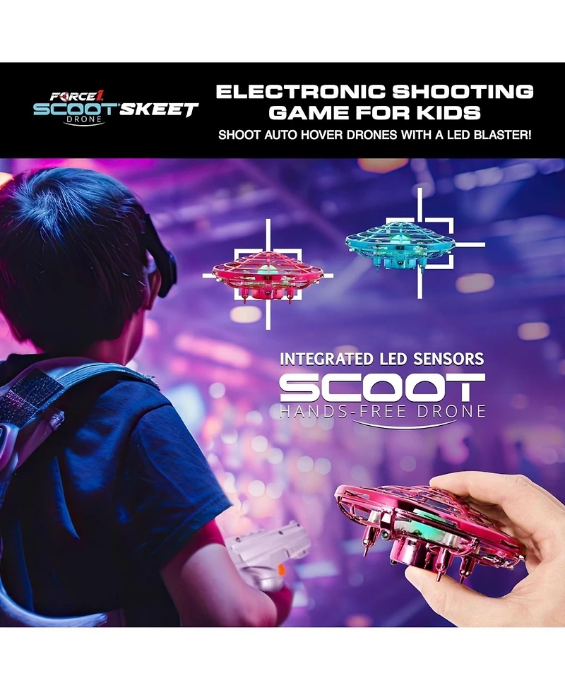 Force1 Scoot Skeet Drone Electronic Shooting Game for Kids and Adults