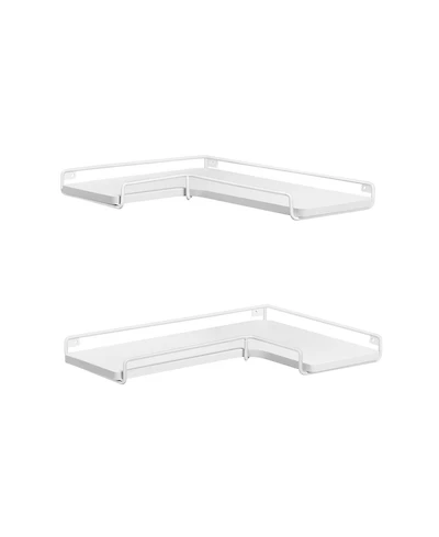 Wall Shelf Set of 2, Corner Floating Shelves, Corner Shelves for Wall Decor and Storage