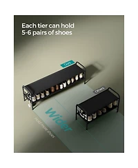 Slickblue Multi Tier Shoe Rack, Organizer, Fabric Shelf