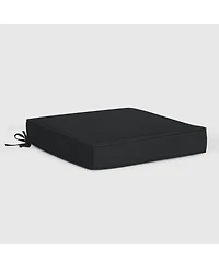 WestinTrends Outdoor Patio Furniture Seat Chair Square Cushions with Piping. Set of 2, 20" x 19"