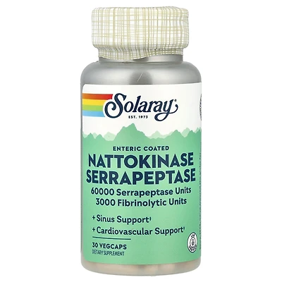 Solaray Nattokinase Serrapeptase Enteric Coated - 30 VegCaps