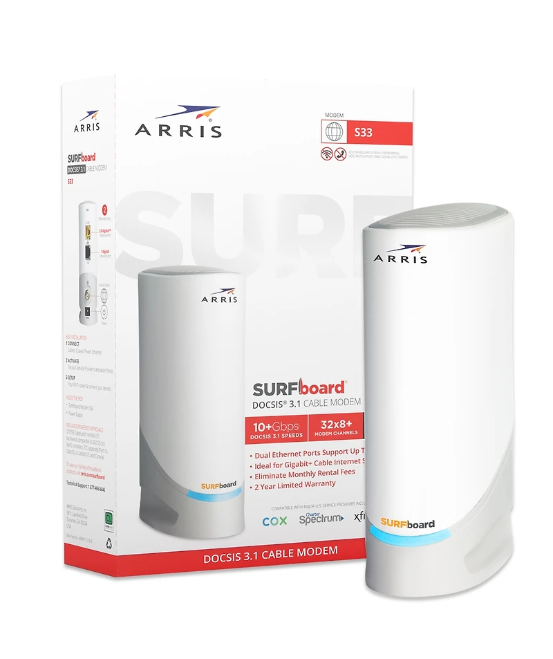 Arris SURFboard S33 Docsis 3.1 Cable Modem