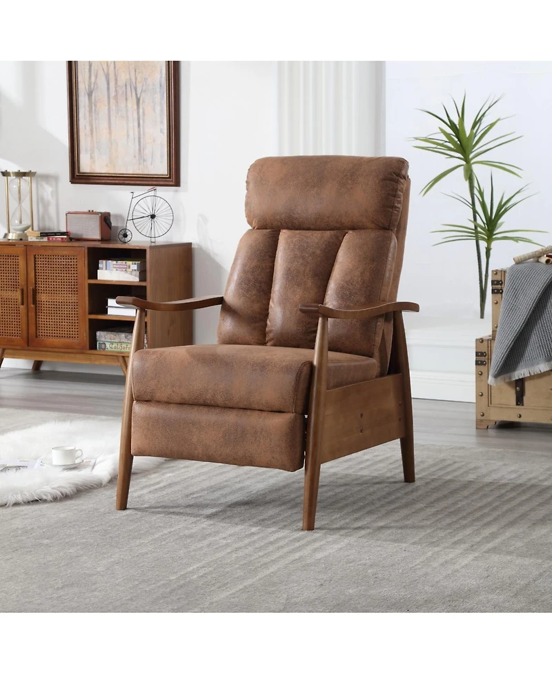 Streamdale Wood Frame Armchair, Modern Accent Chair Lounge Chair For Living Room