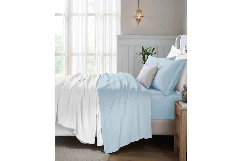 Superior 650-tc Egyptian Cotton Solid Deep Pocket Sheet Set