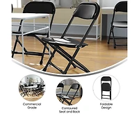 10 Pack Kids Plastic Folding Chair Daycare Home School Furniture