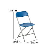 Set Of 10 Stackable Folding Plastic Chairs