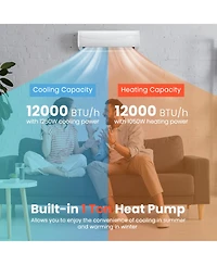 Sugift 12000 Btu 17 SEER2 208-230V Ductless Mini Split Air Conditioner and Heater