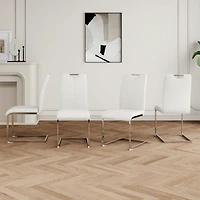 Streamdale Set of 4 Modern Faux Leather Dining Chairs