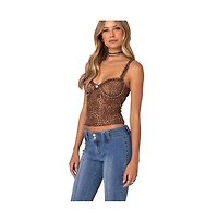 Edikted Women's Lidia Sheer Mesh Bra Top