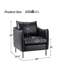 Hope Comfy Living Room Armchair with Metal Legs