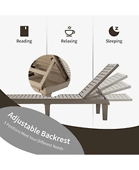 Inolait Sugift Outdoor Chaise Lounge Chair with 5 Positions Adjustable Backrest